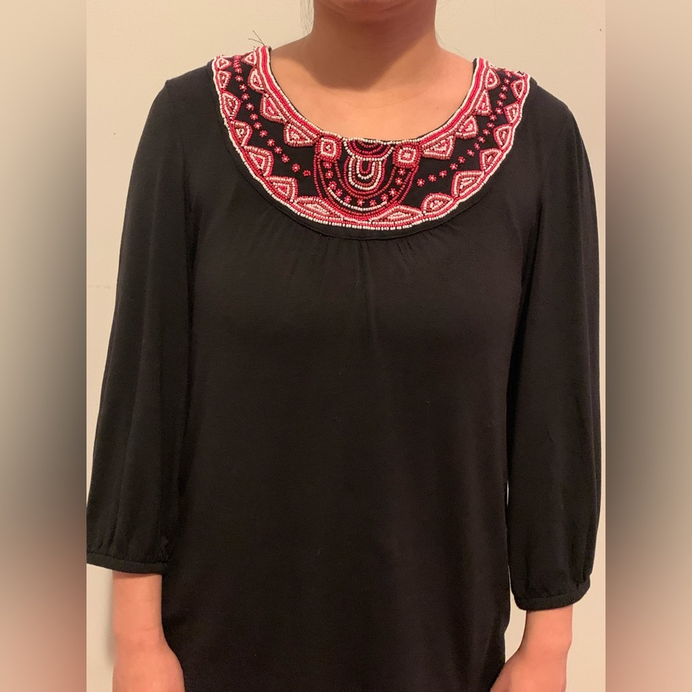 Style & Co Beaded Shirt